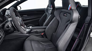 Interior del BMW M4 CS en Lime Rock Grey Metallic